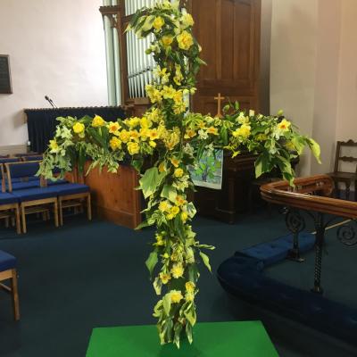 Easter Cross Insde Church