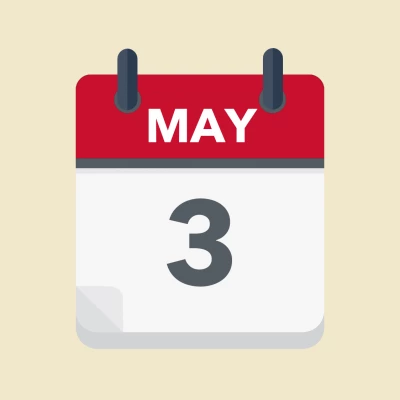 Calendar icon showing 3rd May