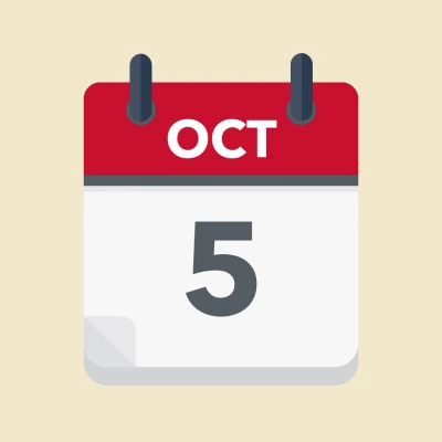 Calendar icon showing 5th October