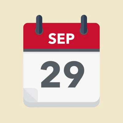 Calendar icon showing 29th September