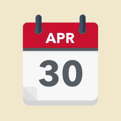 Calendar icon showing 30th April